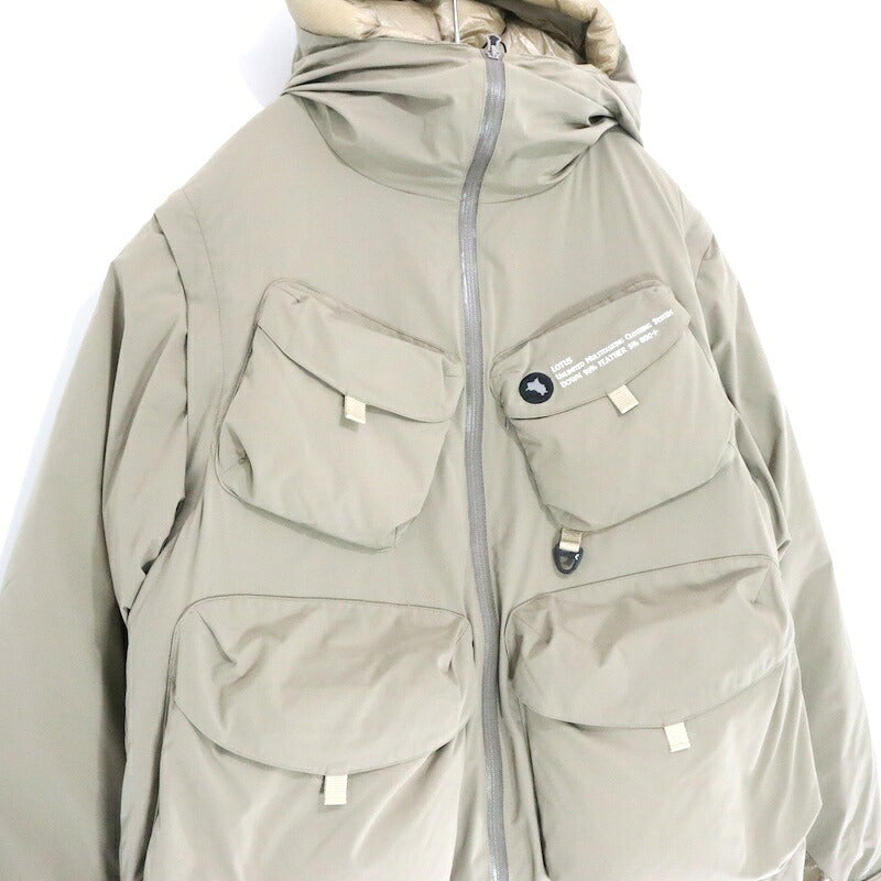 LOTUS DOWN CMF L7 Down Jacket Beige Size L