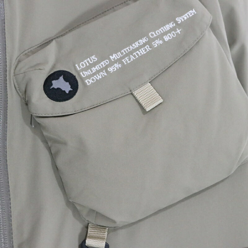 LOTUS DOWN CMF L7 Down Jacket Beige Size L