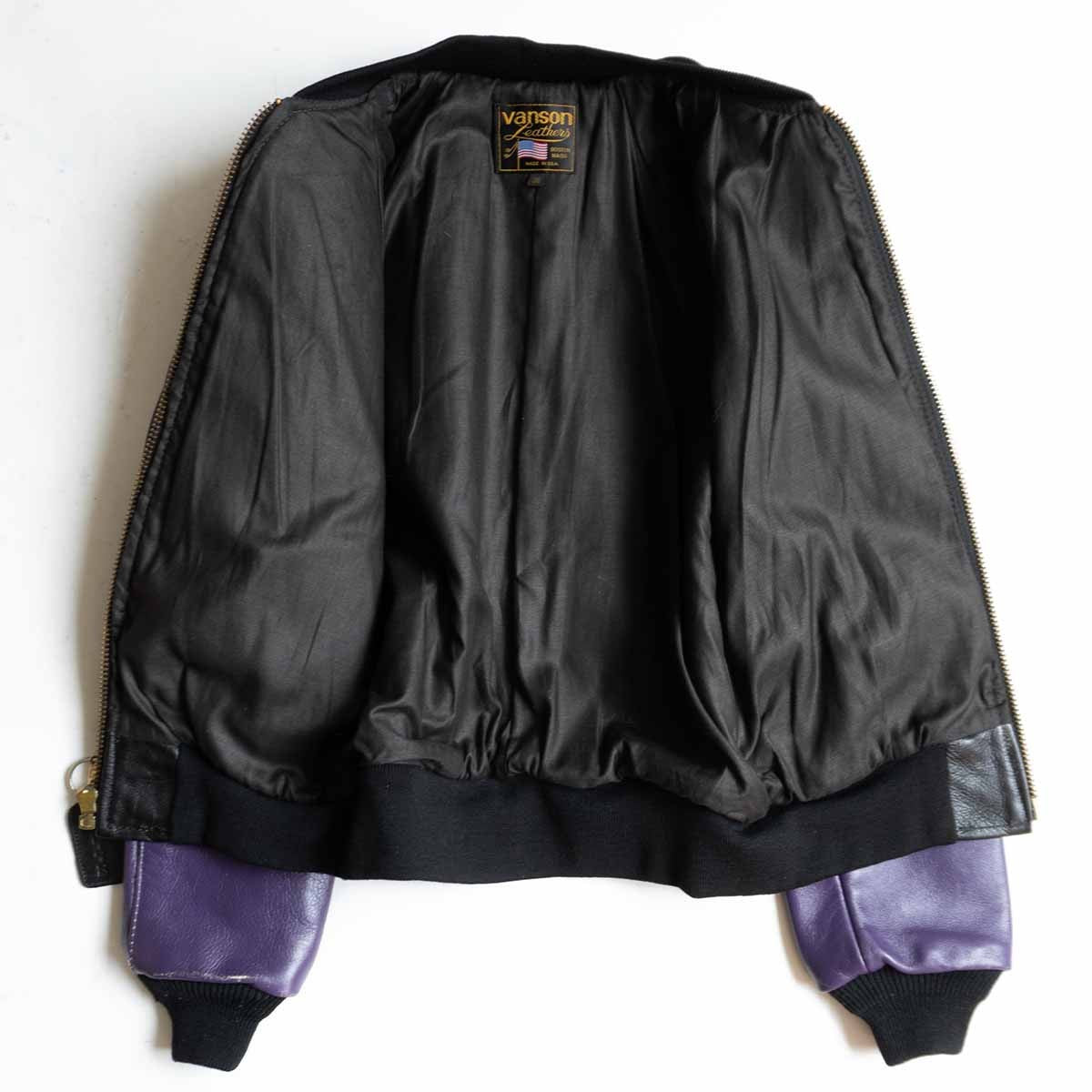 VANSON TJV All Leather Varsity Jacket USA Made Size S
