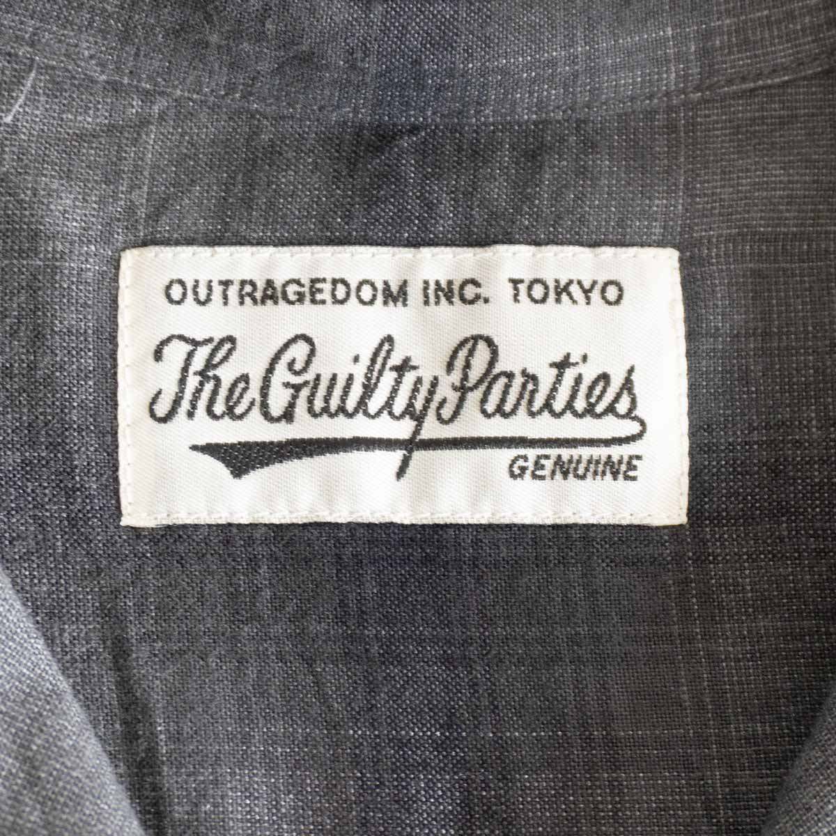 WACKO MARIA Ombre Check Rayon Open Collar Shirt Size L