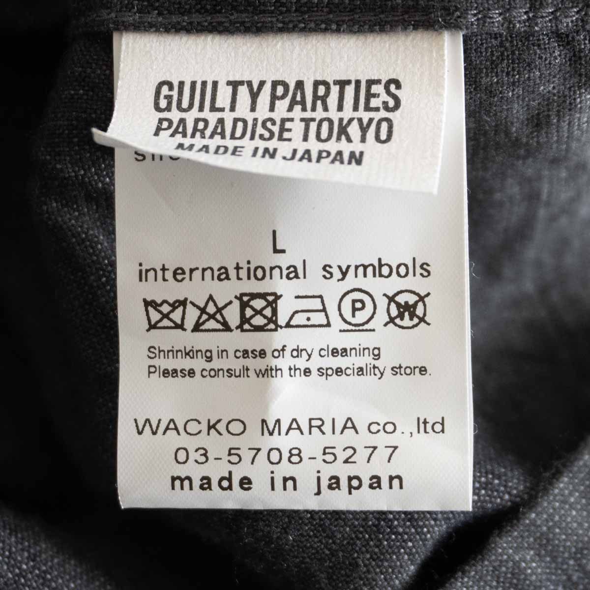 WACKO MARIA Ombre Check Rayon Open Collar Shirt Size L