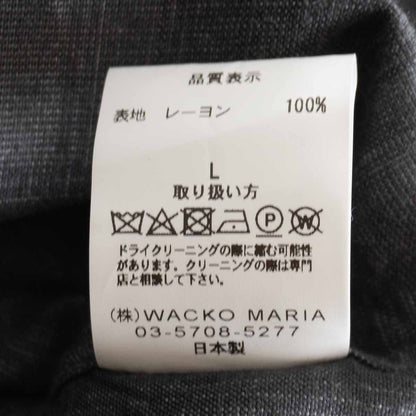 WACKO MARIA Ombre Check Rayon Open Collar Shirt Size L