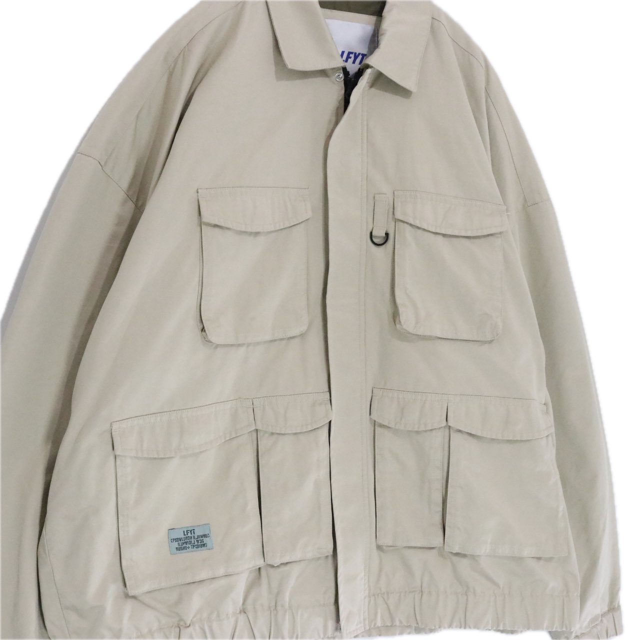 LFYT 22AW Cotton Nylon Multi Pocket Jacket Beige Size L