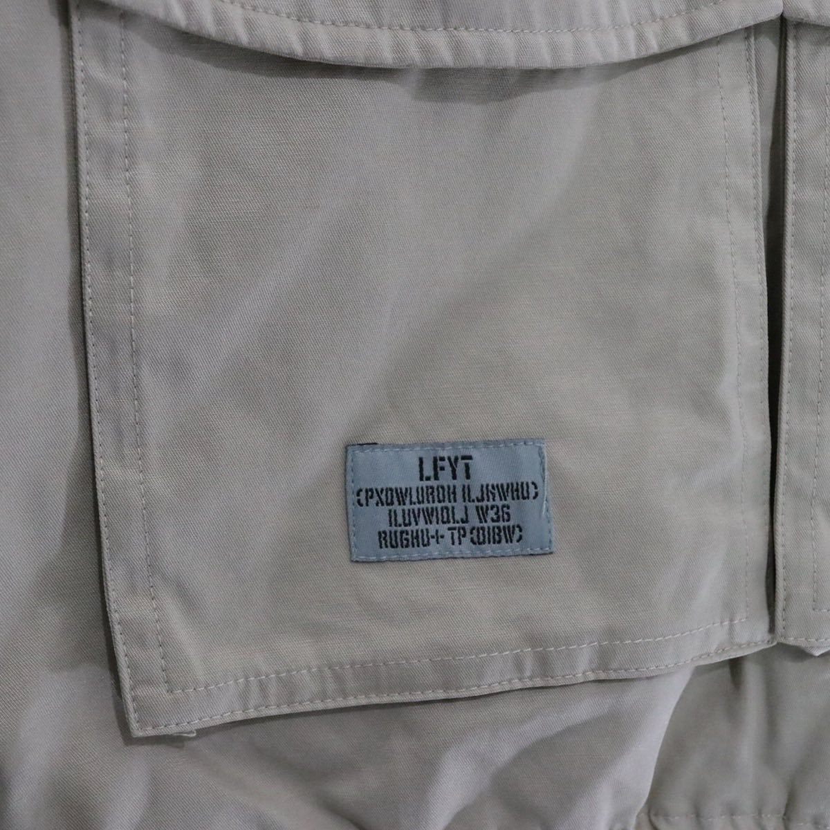 LFYT 22AW Cotton Nylon Multi Pocket Jacket Beige Size L