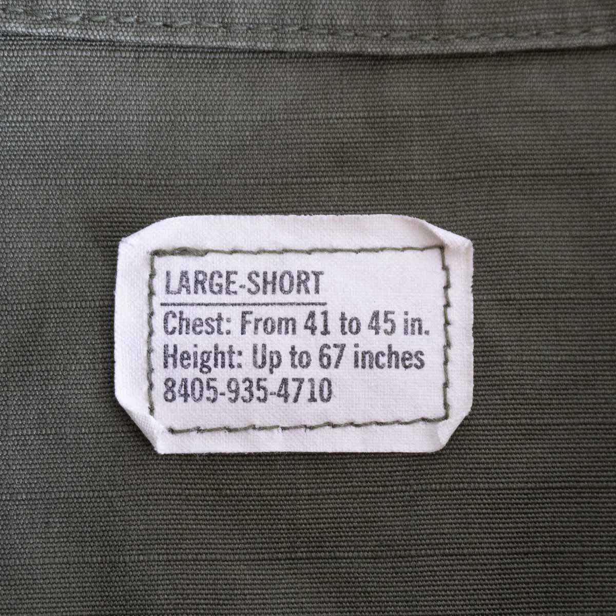 US ARMY 60s 5th Jungle Fatigue Jacket Size LARGE-SHORT