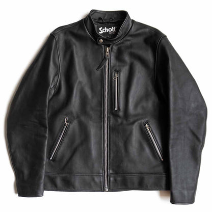 SCHOTT Sheepskin Cafe Racer Leather Jacket Size XL