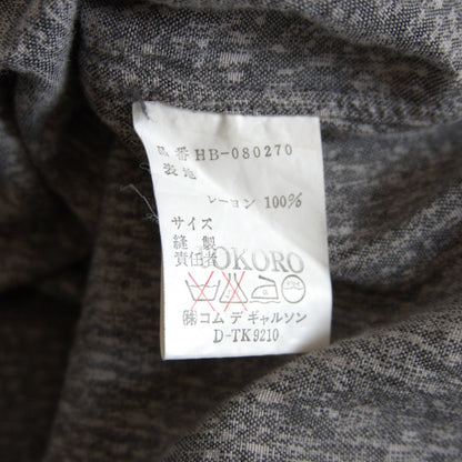 COMME des GARCONS HOMME 80s Open Collar Rayon Shirt Size XL