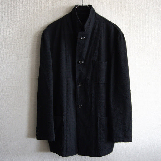 COMME des GARCONS HOMME 00s Stand Collar Jacket Black Size L