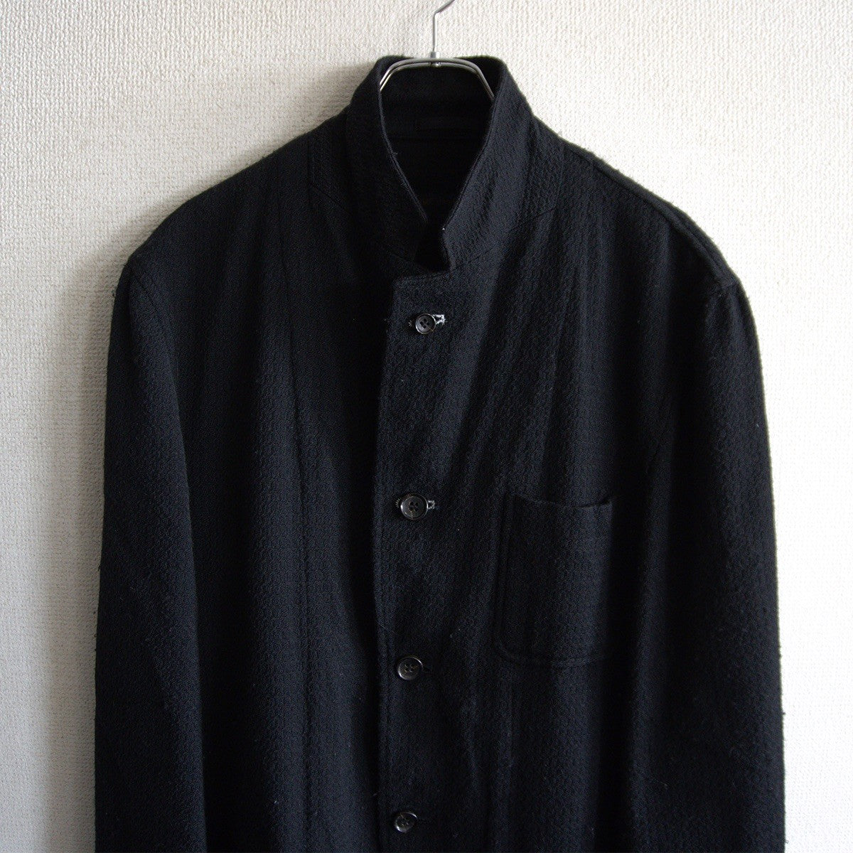 COMME des GARCONS HOMME 00s Stand Collar Jacket Black Size L