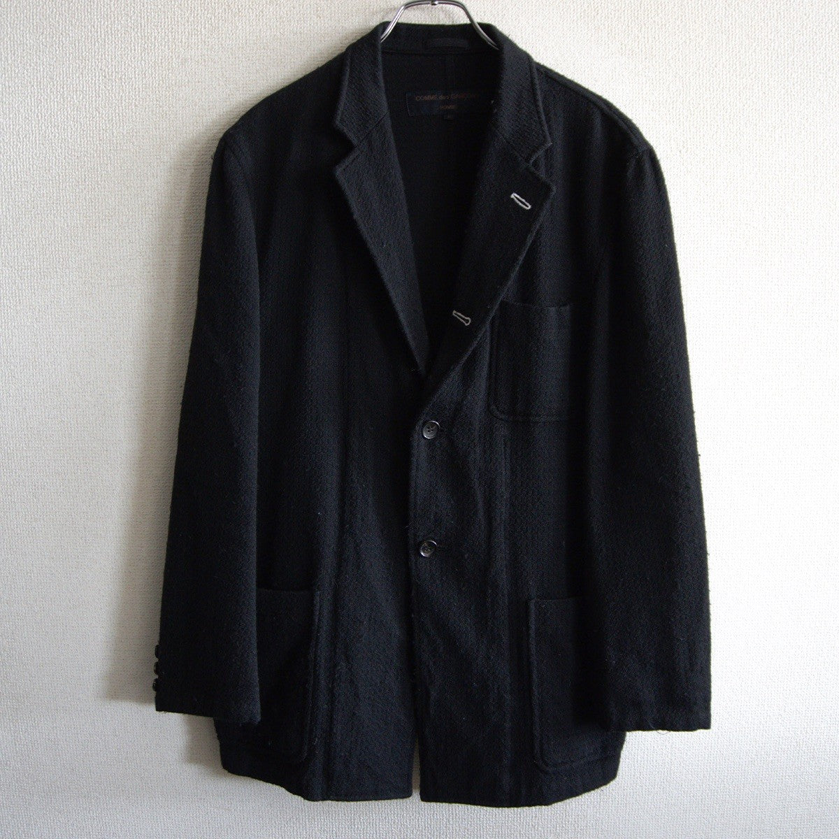COMME des GARCONS HOMME 00s Stand Collar Jacket Black Size L