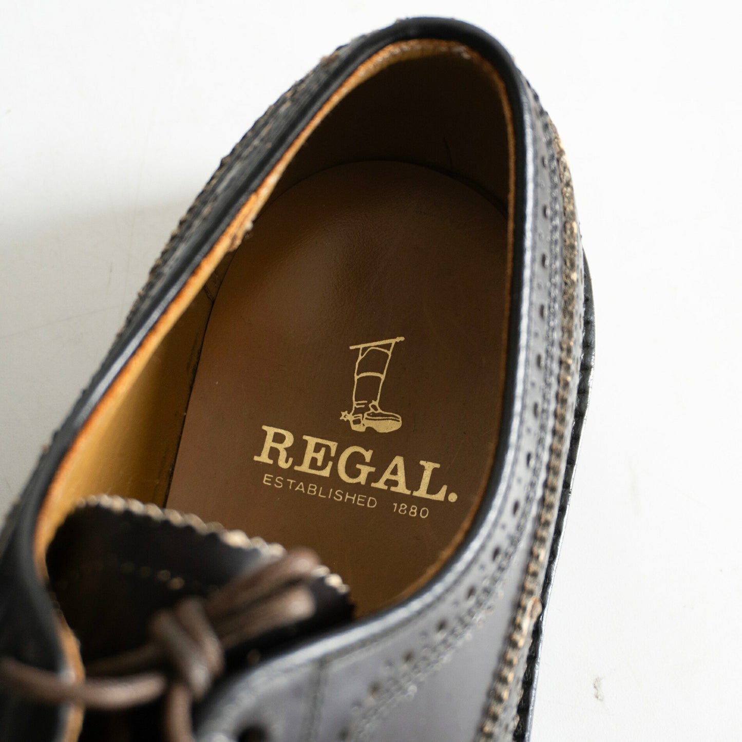 REGAL Wingtip Leather Shoes Size 26EE
