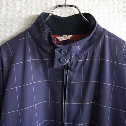 BARACUTA G9 Windowpane Check Harrington Jacket Size 40