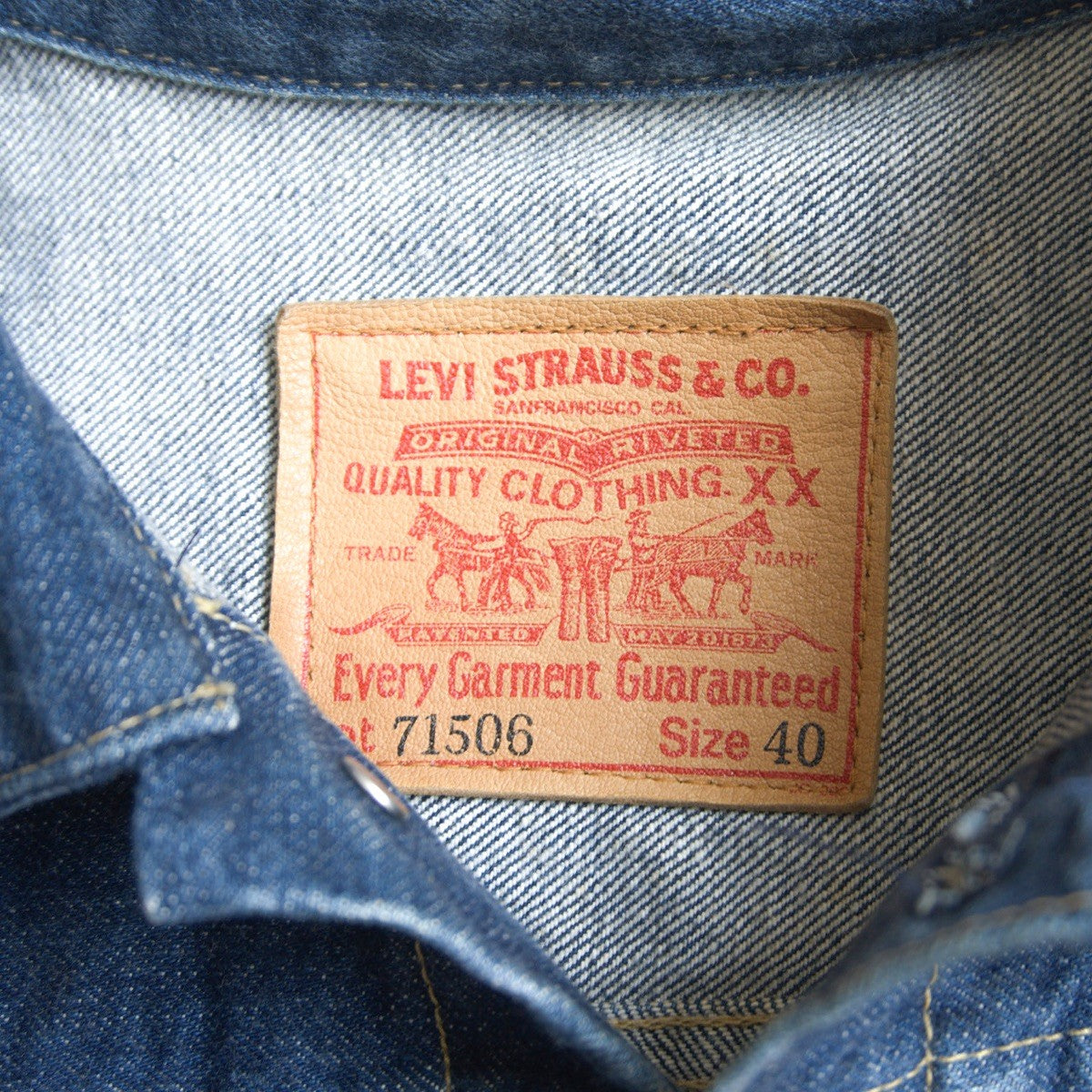 LEVI'S 1st 506XX Big E Made in Japan Denim Jacket Size 40