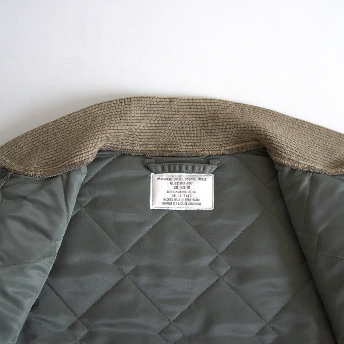 BUZZ RICKSON'S CWU-9/P Quilted Liner Jacket Size M