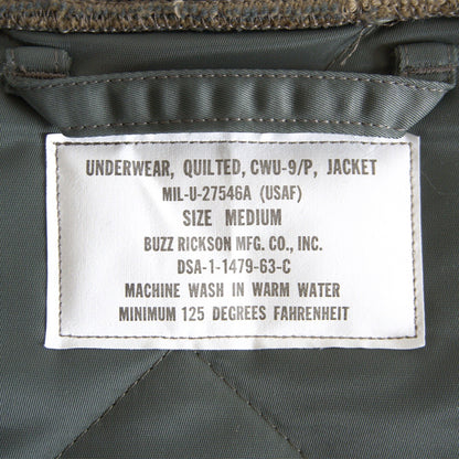 BUZZ RICKSON'S CWU-9/P Quilted Liner Jacket Size M