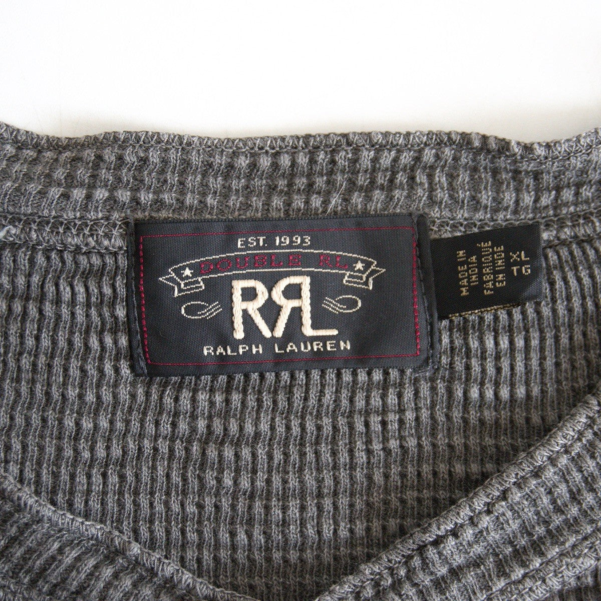 RRL Henleyneck Thermal Shirt Size XL