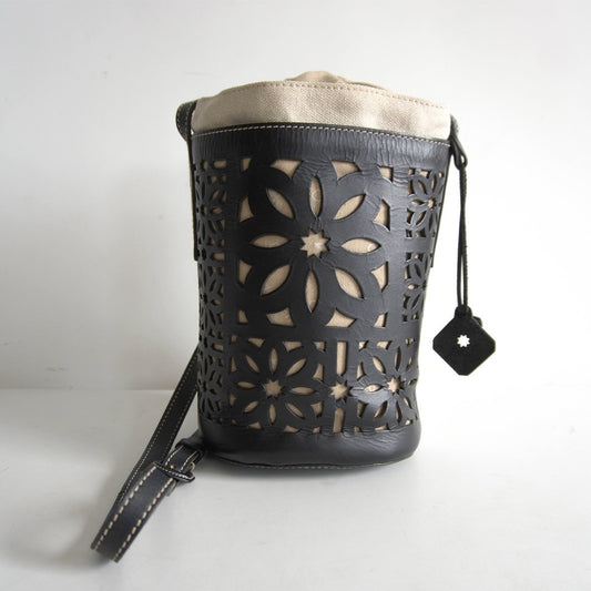 GENTEN Cutwork Leather Shoulder Bag Size ONE SIZE