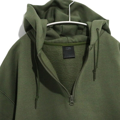 DAIWA PIER39 Tech Half Zip Sweatshirt Olive Green Size M