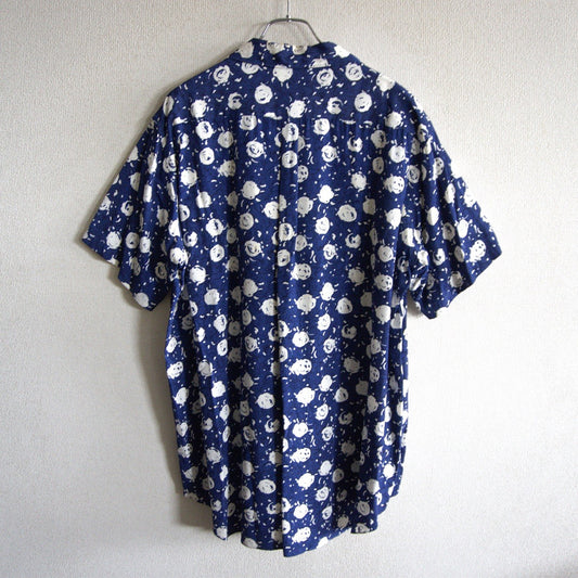 Y's for men All-Over Print Open Collar Rayon Shirt Size XL
