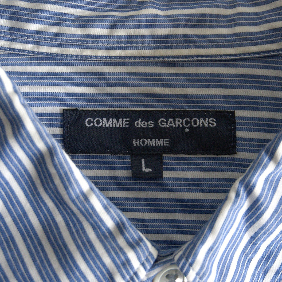 COMME des GARCONS HOMME 00s Stripe Panel Sleeve Shirt Size L