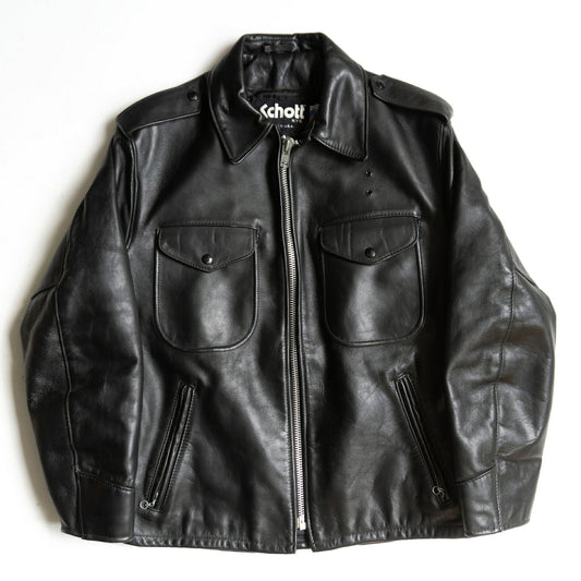SCHOTT AT104 Policeman Leather Jacket Size 40