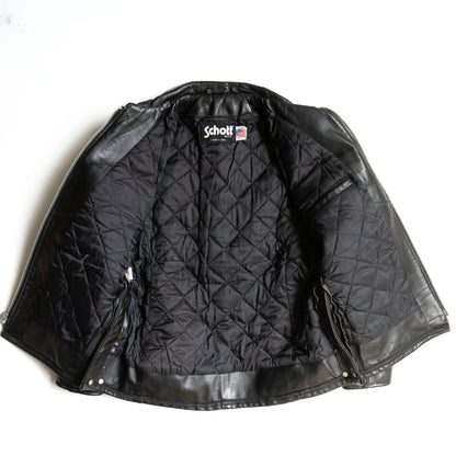 SCHOTT AT104 Policeman Leather Jacket Size 40