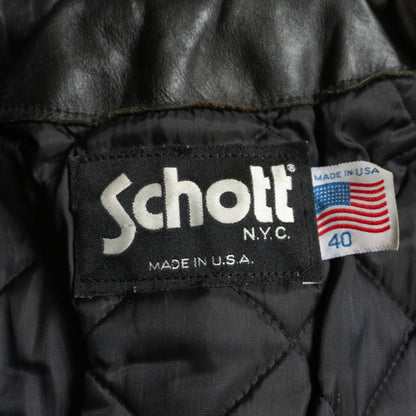 SCHOTT AT104 Policeman Leather Jacket Size 40