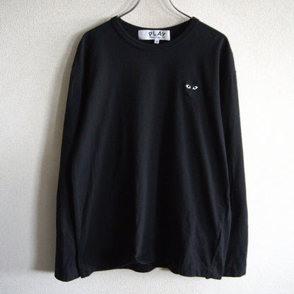 PLAY COMME des GARCONS Heart Print T-Shirt Black Size XL