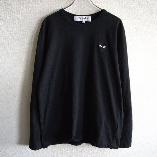 PLAY COMME des GARCONS Heart Print T-Shirt Black Size XL