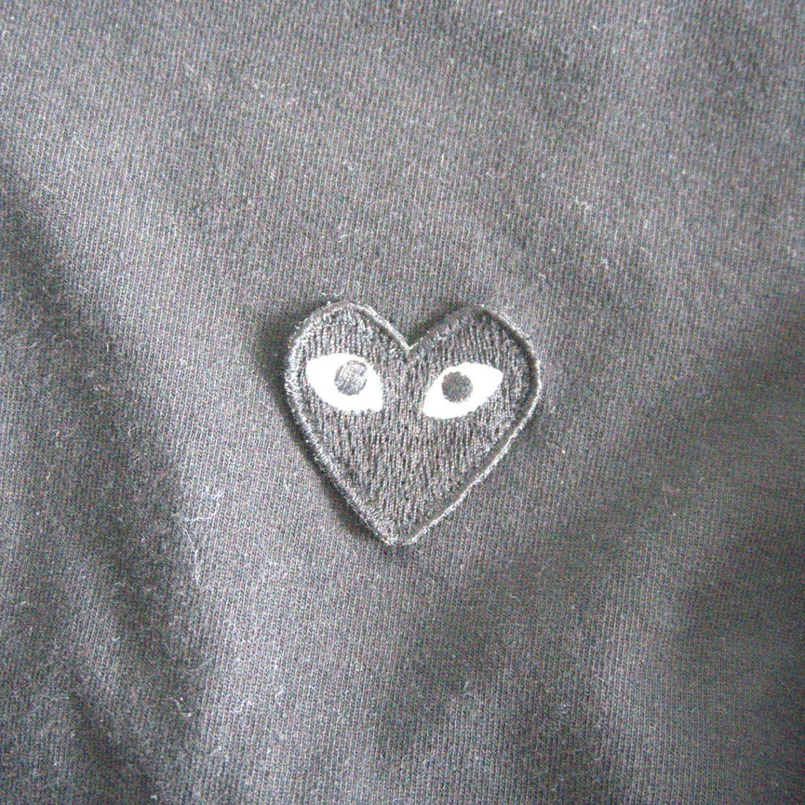 PLAY COMME des GARCONS Heart Print T-Shirt Black Size XL