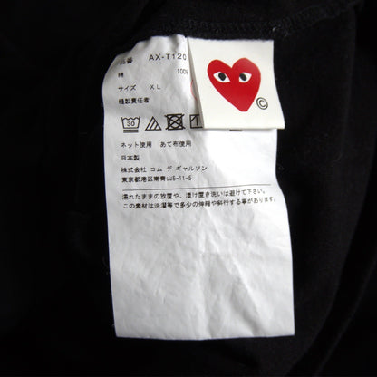 PLAY COMME des GARCONS Heart Print T-Shirt Black Size XL