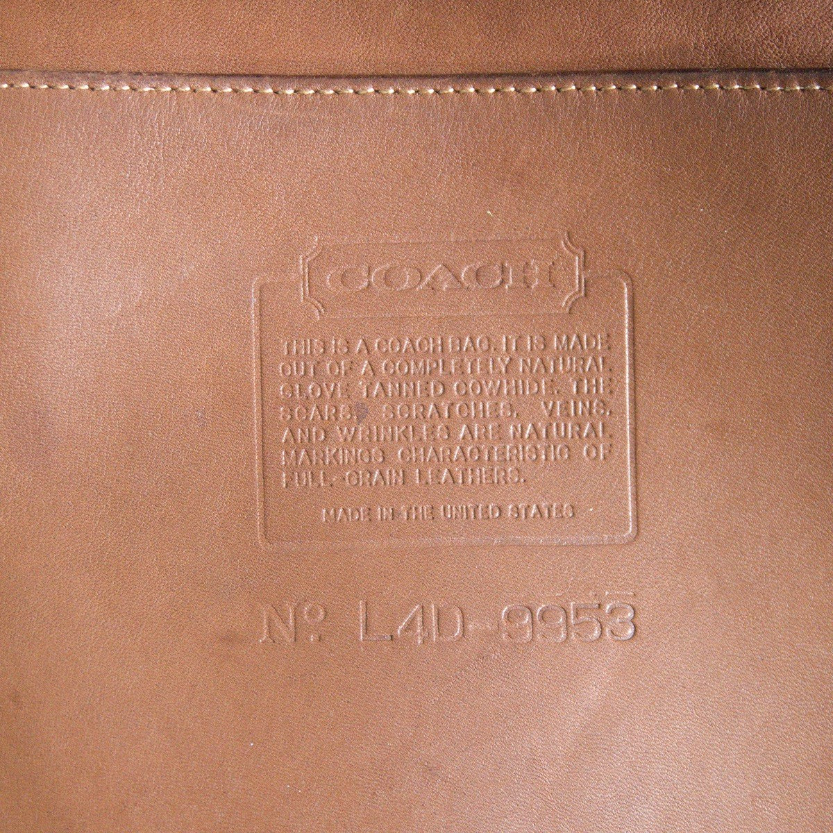 OLD COACH Brown Bucket Leather Shoulder Bag Size ONE SIZE
