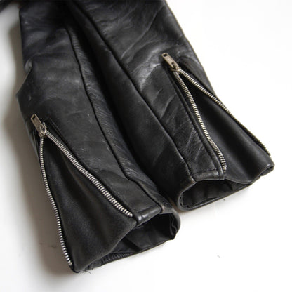 SCHOTT 641 Single Rider Leather Jacket Boa Liner Size M