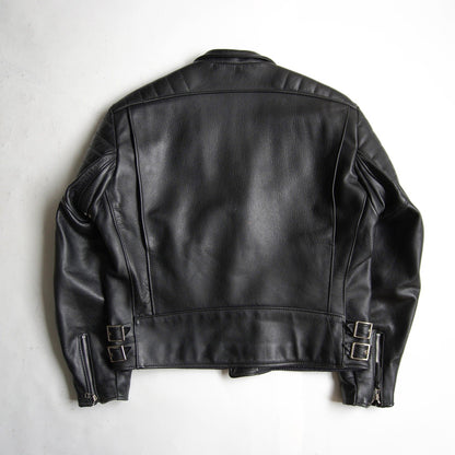 SCHOTT Black Padded Rider Leather Jacket Size 42