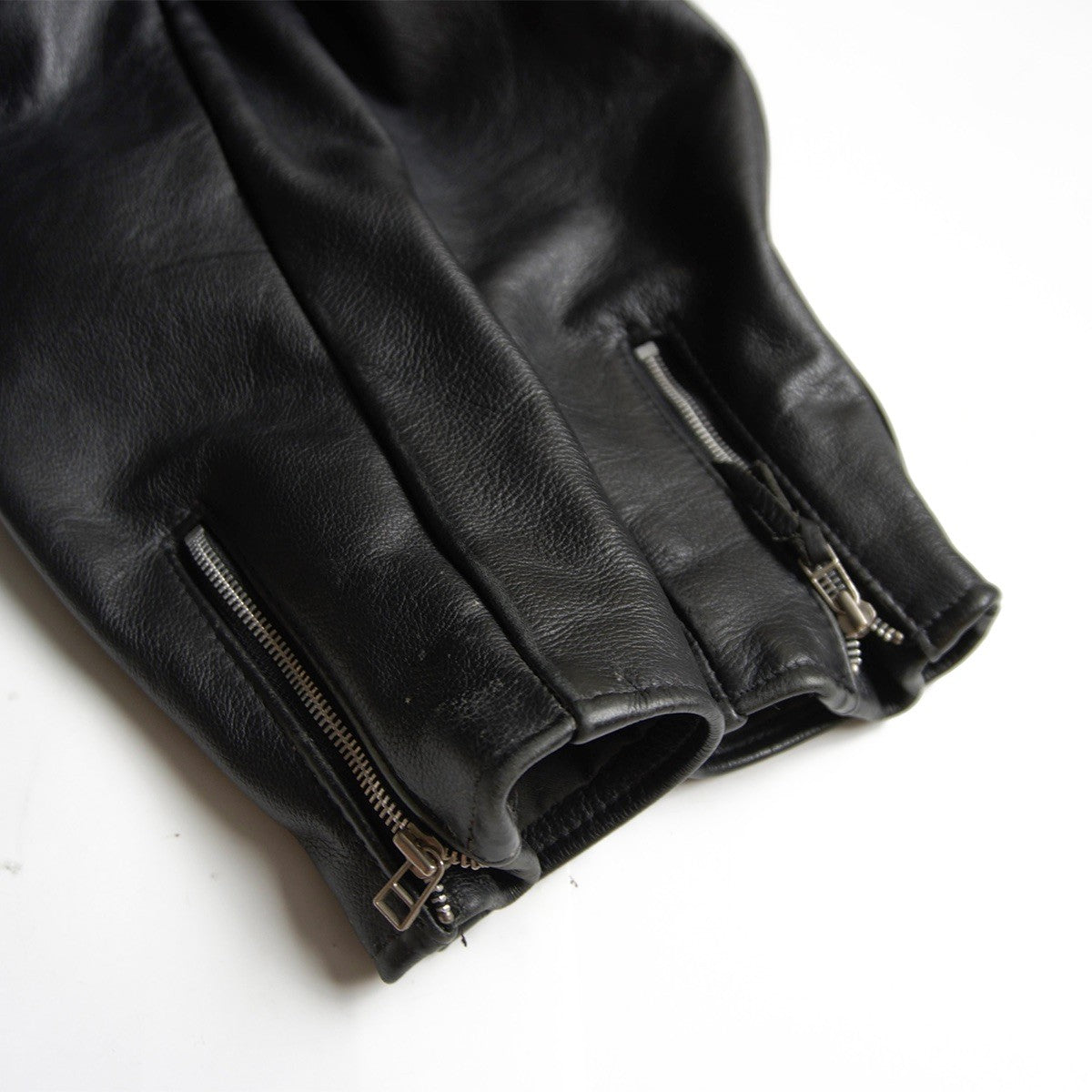 SCHOTT Black Padded Rider Leather Jacket Size 42