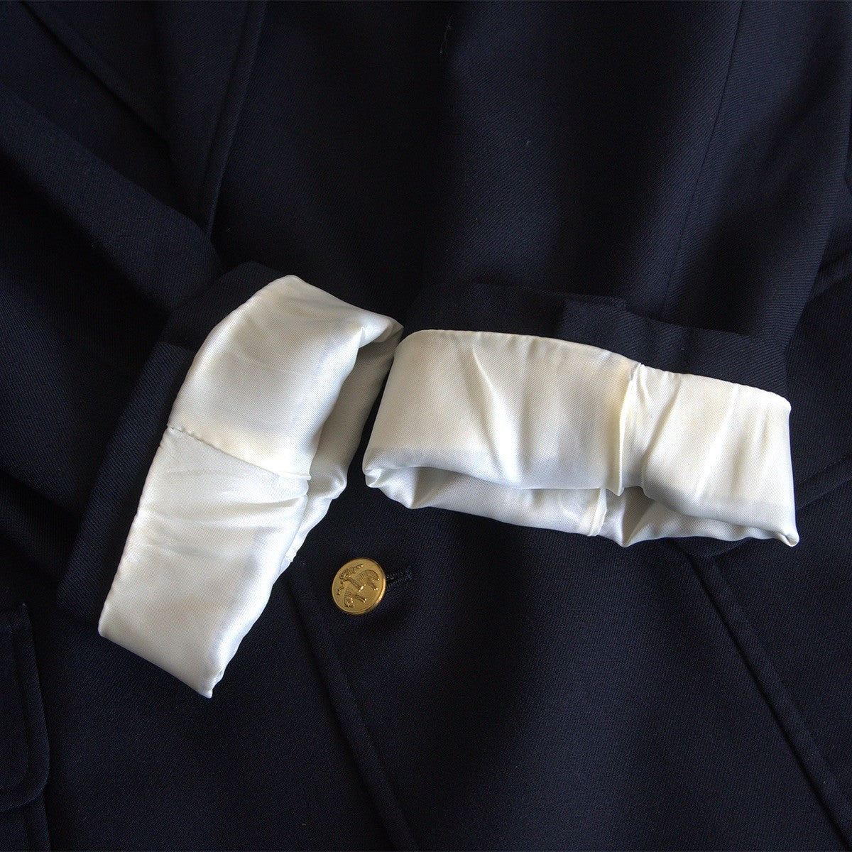 BROOKS BROTHERS Navy Gold Button Ivy Look Blazer Size A7