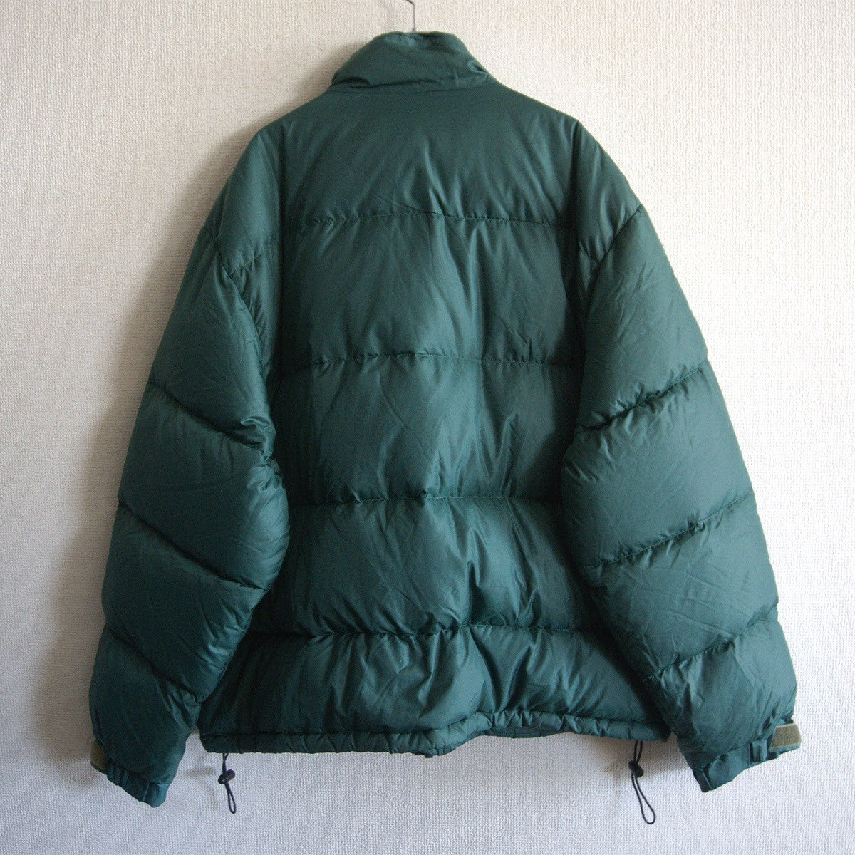 L.L.BEAN Embroidered Logo Drawcord Down Jacket Green Size XL