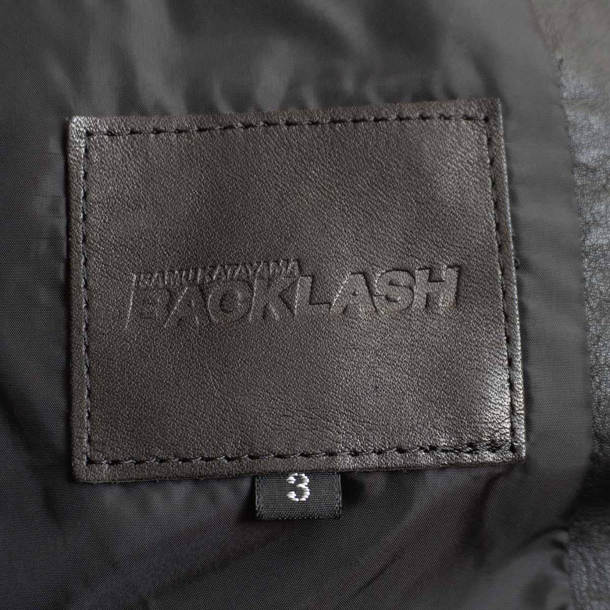 ISAMU KATAYAMA BACKLASH Kangaroo Leather Jacket Black Size 3