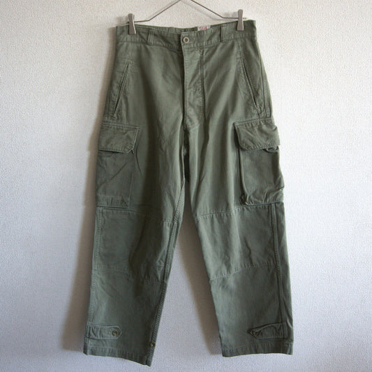 French Military 60s M47 Herringbone Cargo Pants Size 21