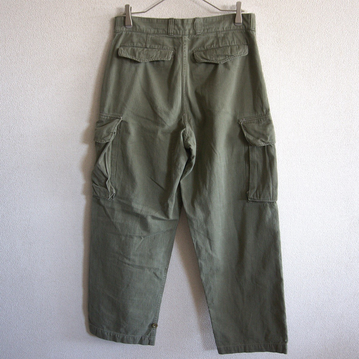 French Military 60s M47 Herringbone Cargo Pants Size 21