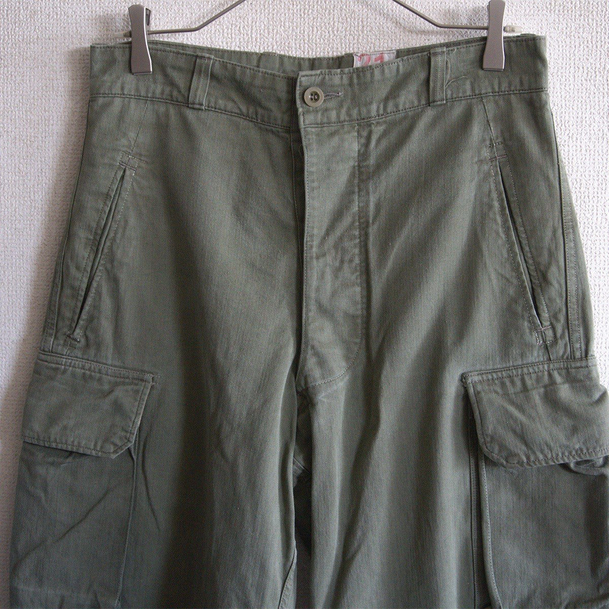 French Military 60s M47 Herringbone Cargo Pants Size 21