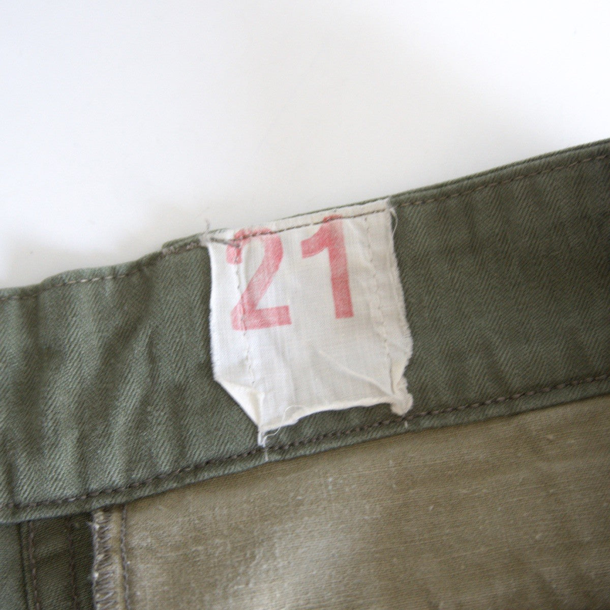 French Military 60s M47 Herringbone Cargo Pants Size 21