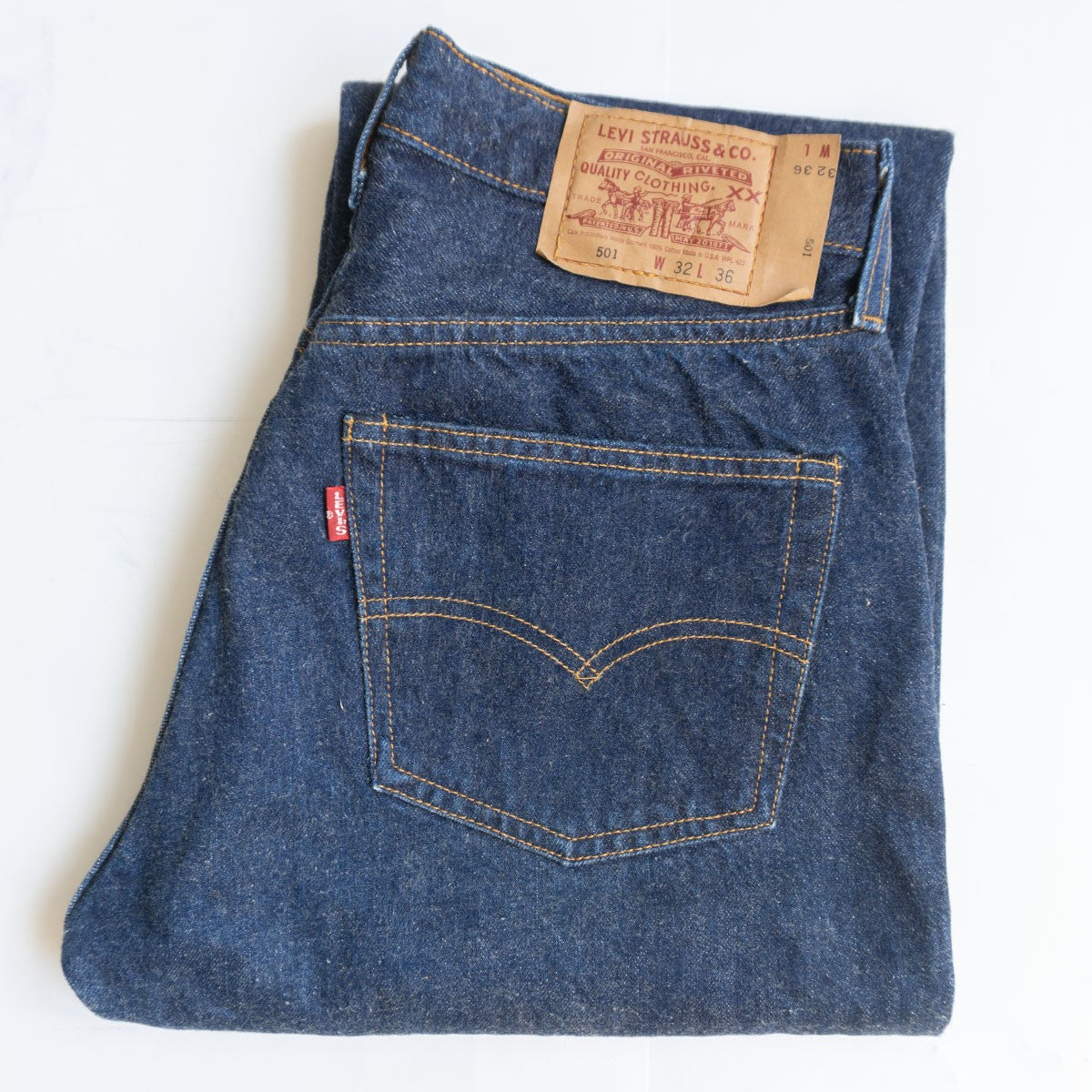 LEVI'S Valencia USA 501XX Big E Jeans Size 32×36