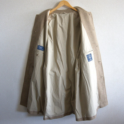 POLO RALPH LAUREN Silk Linen Wool Glen Check Coat Size 40S