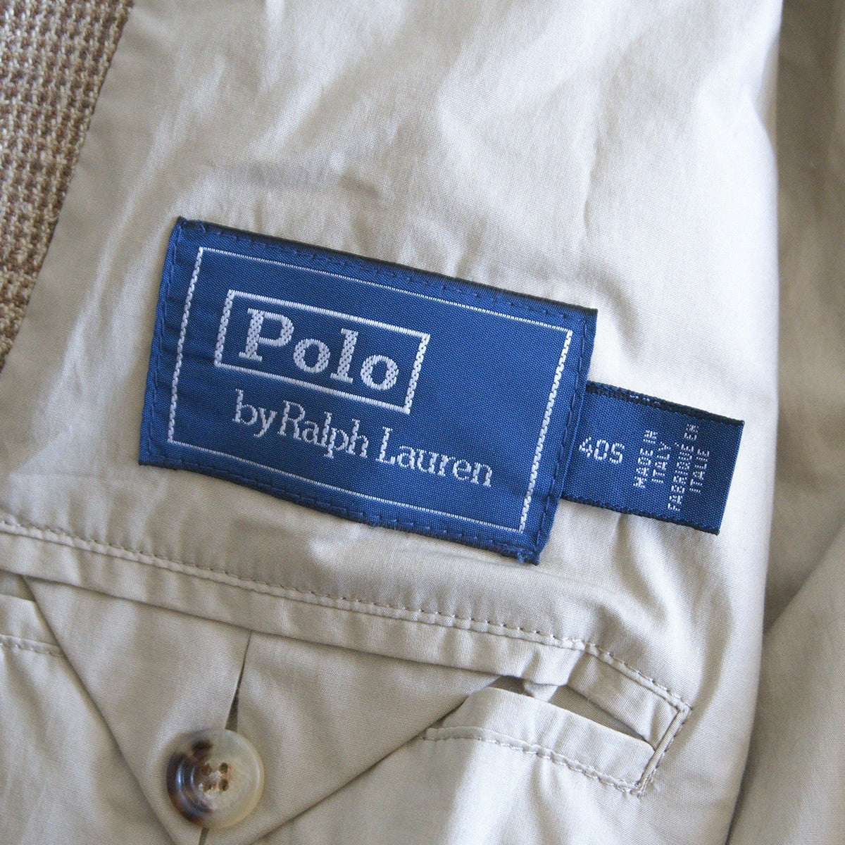 POLO RALPH LAUREN Silk Linen Wool Glen Check Coat Size 40S