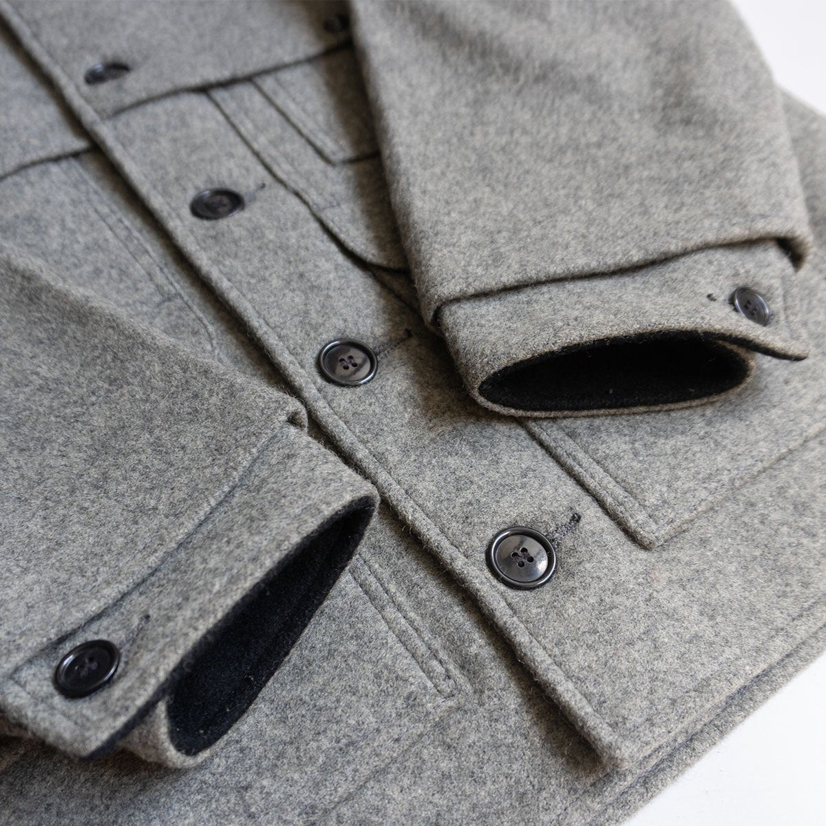 FILSON Wool Double Mackinaw Cruiser Jacket Gray Size 40