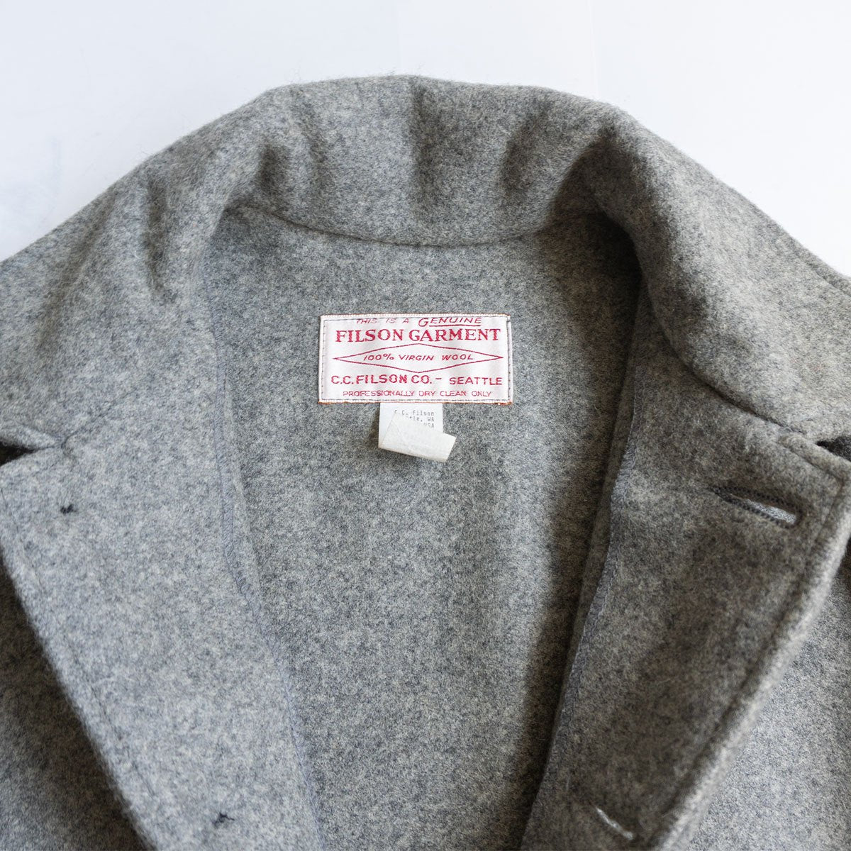 FILSON Wool Double Mackinaw Cruiser Jacket Gray Size 40