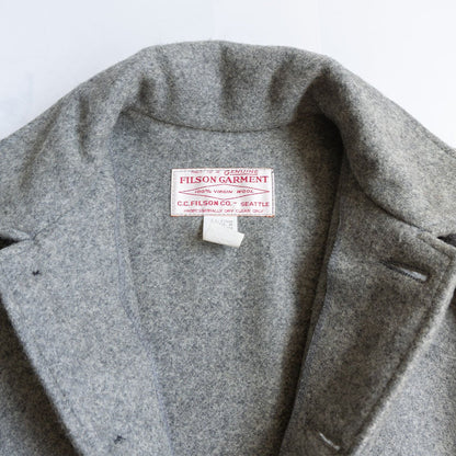 FILSON Wool Double Mackinaw Cruiser Jacket Gray Size 40