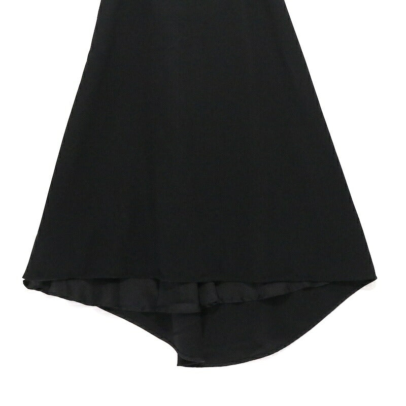 CELINE Wool Asymmetrical A-Line Skirt Black Size 34