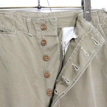 USMC 40s M-41 Military Chino Pants Beige Size W28